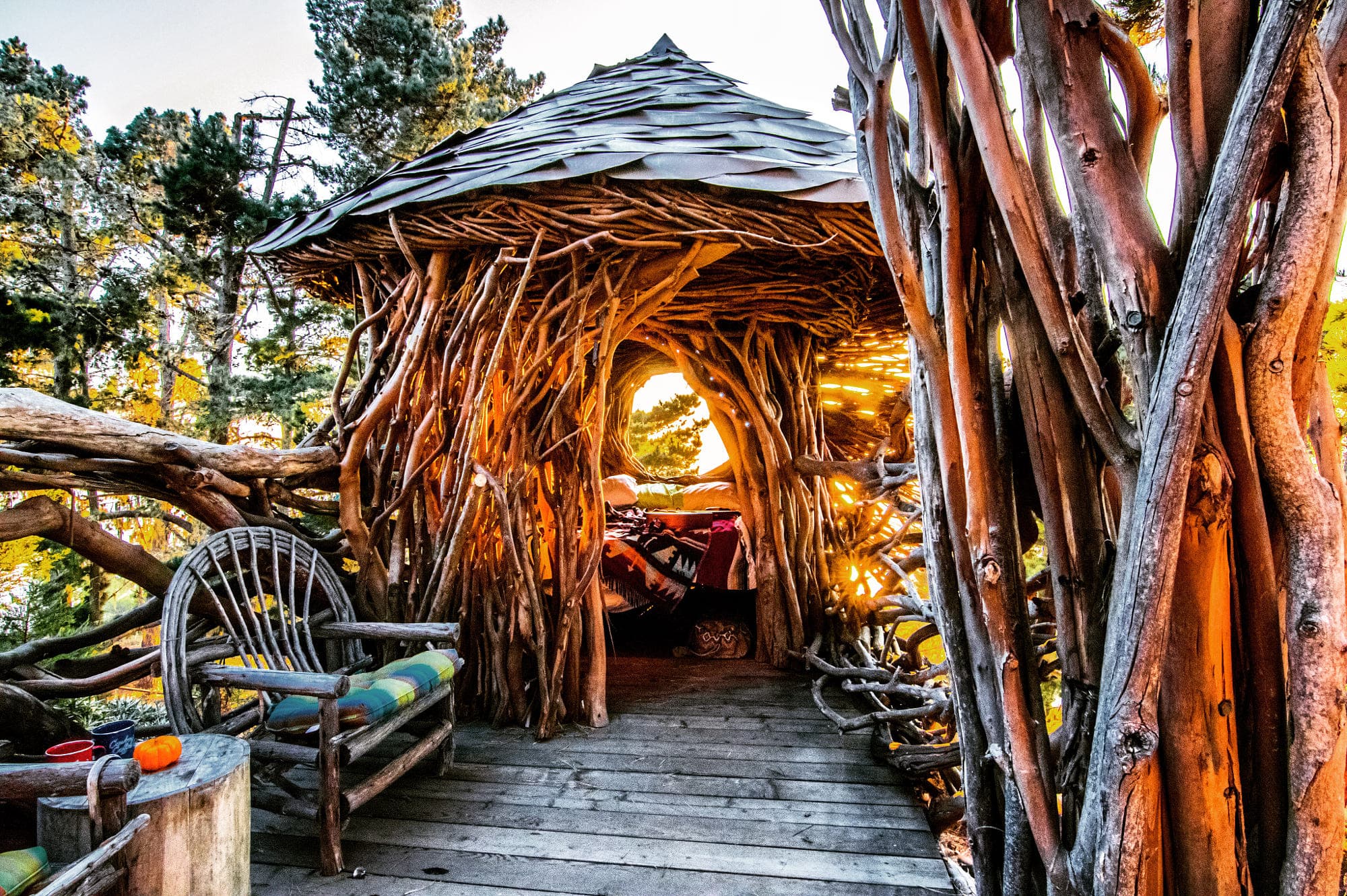 The Twit Hut at Treebones in Big Sur, CA.